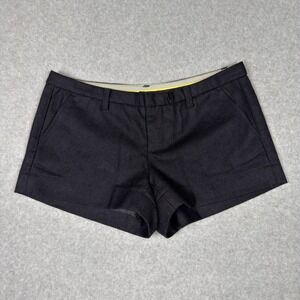 Gap Womens Size 2 Black Wool Blend Tailored Shorts Academia Preppy Classic